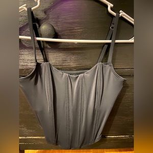 Small Black Hollister Corset Crop Top